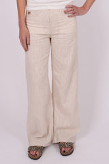 Linen loose pants sand