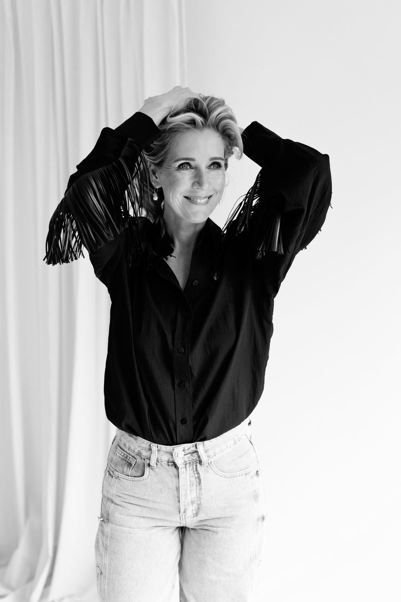 Fringe blouse black