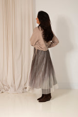 Glitter plisse skirt