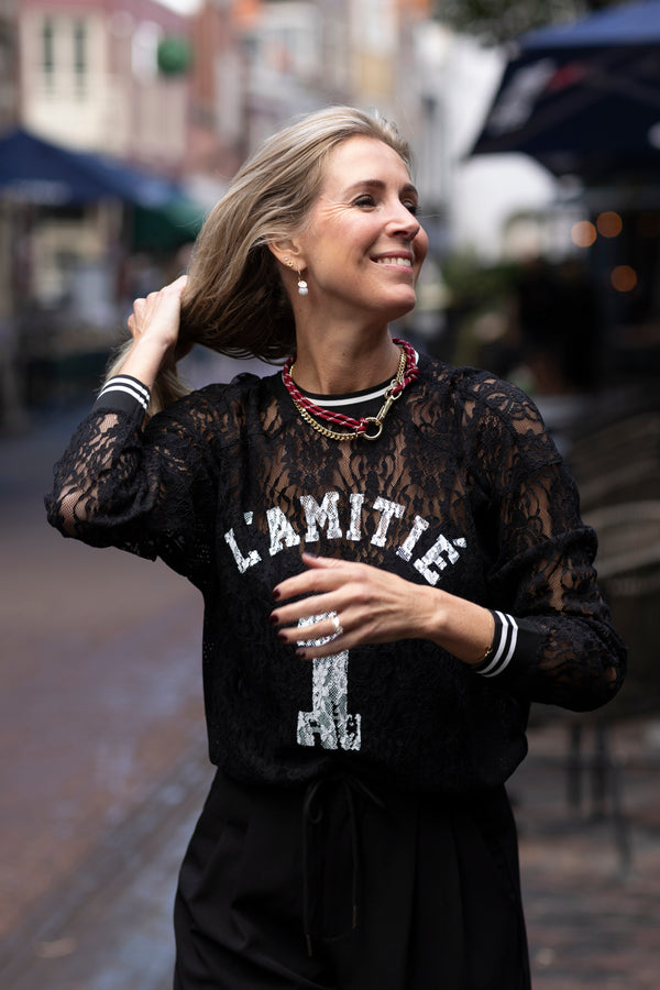 Lace football top