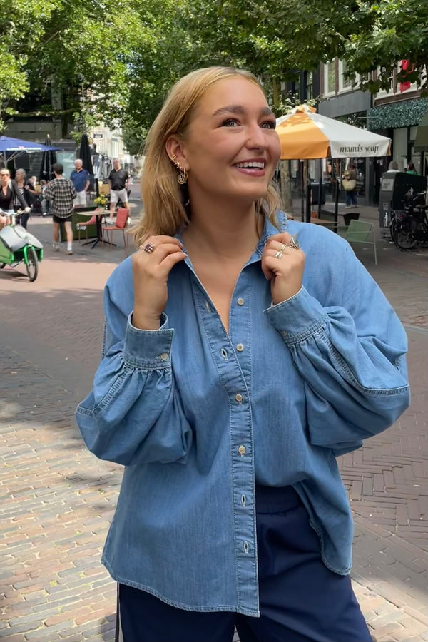 Moyala denim blouse