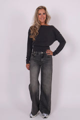Straight leg stud jeans