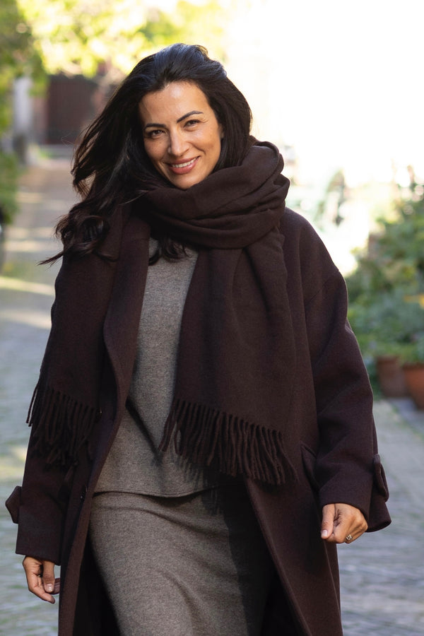 Gaze scarf brown