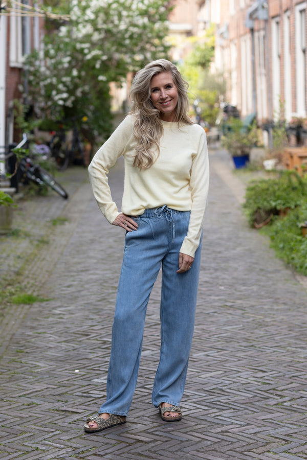 Boston knit cashmere yellow
