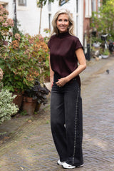 Stud palazzo jeans