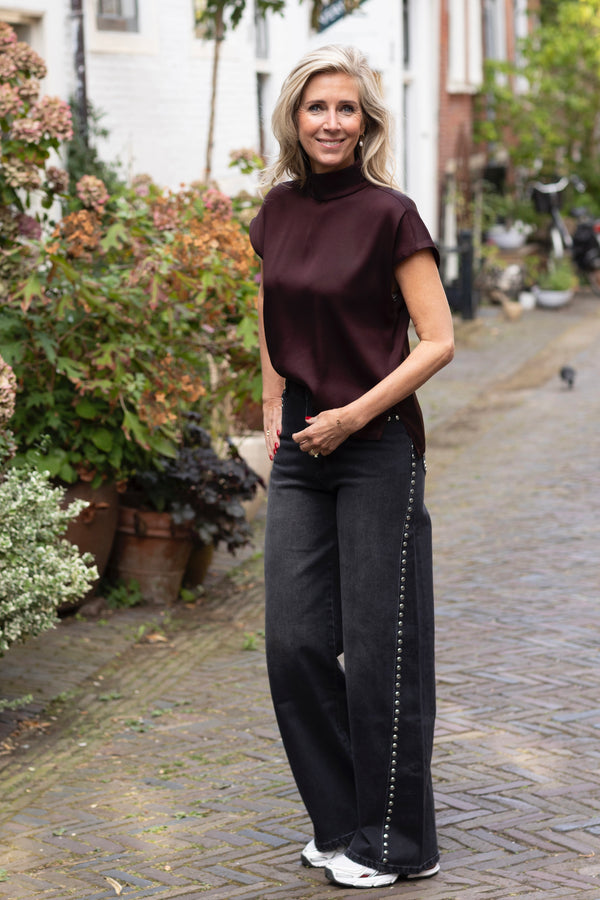 Stud palazzo jeans