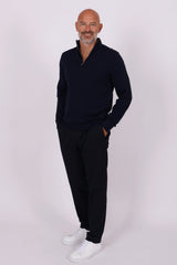 Tray zip knit navy