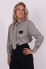 Chess tie blouse
