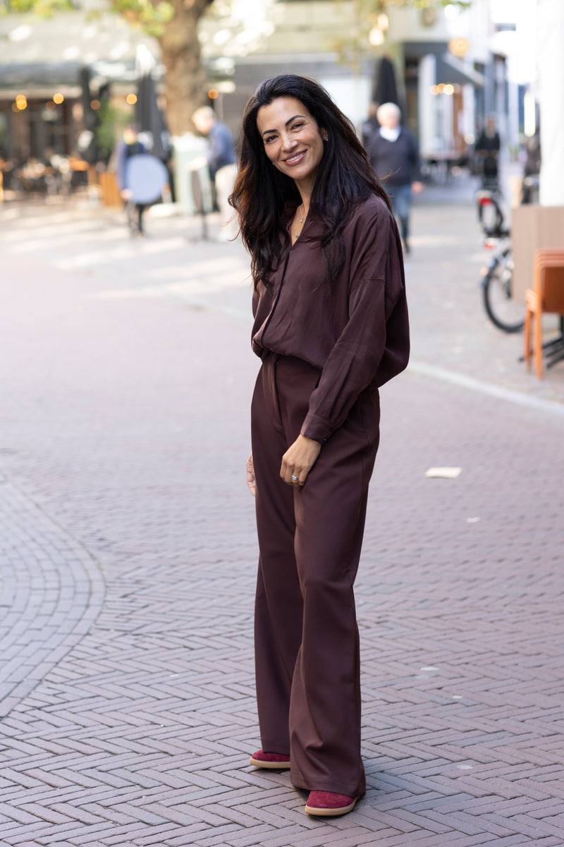 Lady D blouse moka