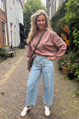 Shoulder pleat sweater