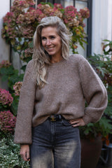 Cozy lurex knit walnut