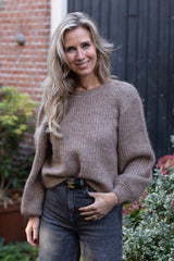 Cozy lurex knit walnut