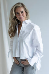 Pure cuff tie blouse