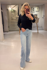 Palazzo jeans bleach