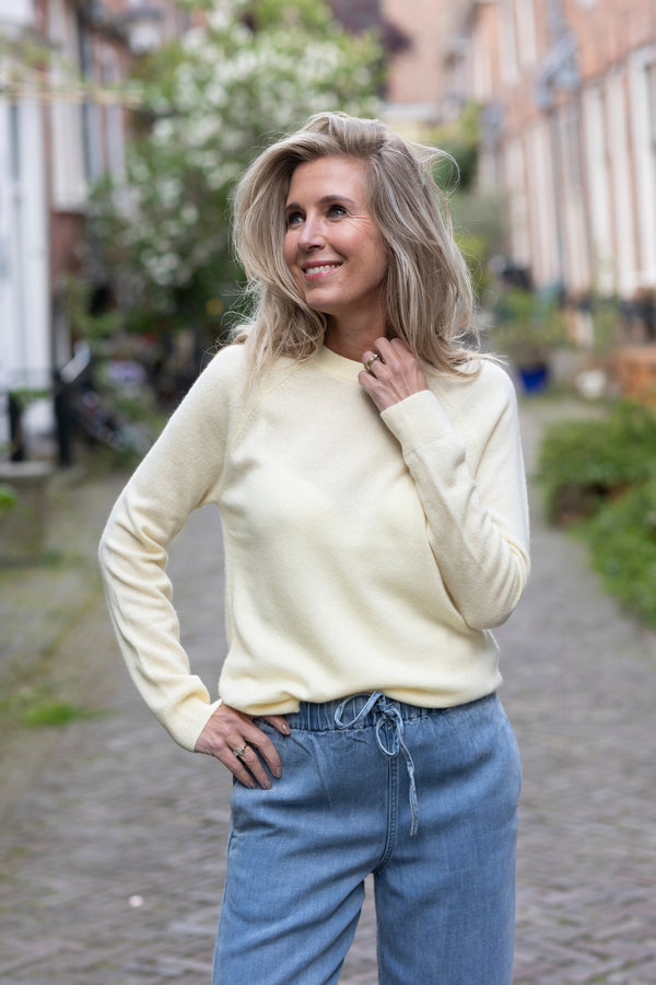 Boston knit cashmere yellow