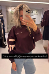 Maxi logo sweat wine