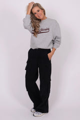 Denim cargo pants