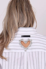 Crystal heart shirt
