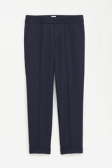 Terry cropped trousers navy