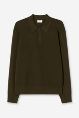Textured knit polo