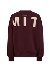 Maxi logo sweat wine
