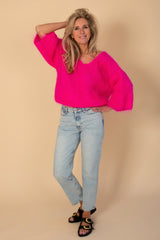 Miranda pullover neon pink