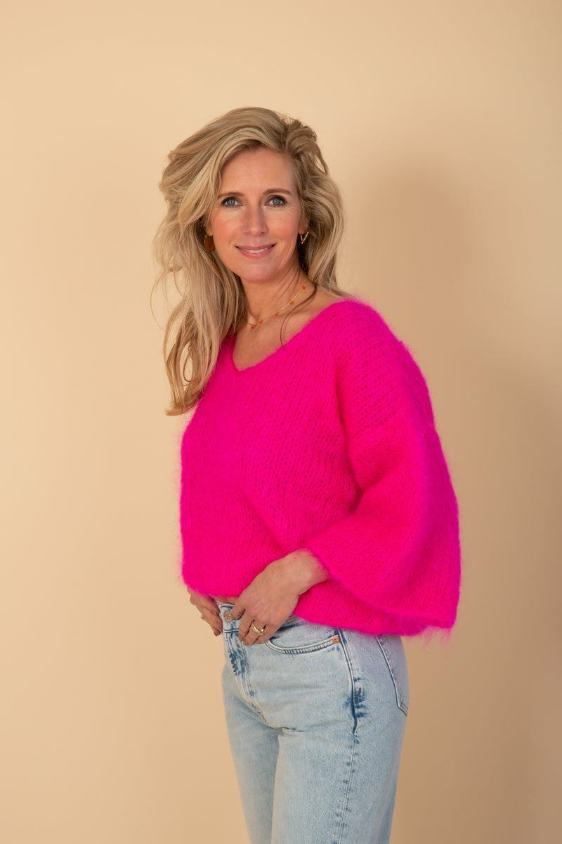 Miranda pullover neon pink
