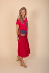 Uma skirt cerise