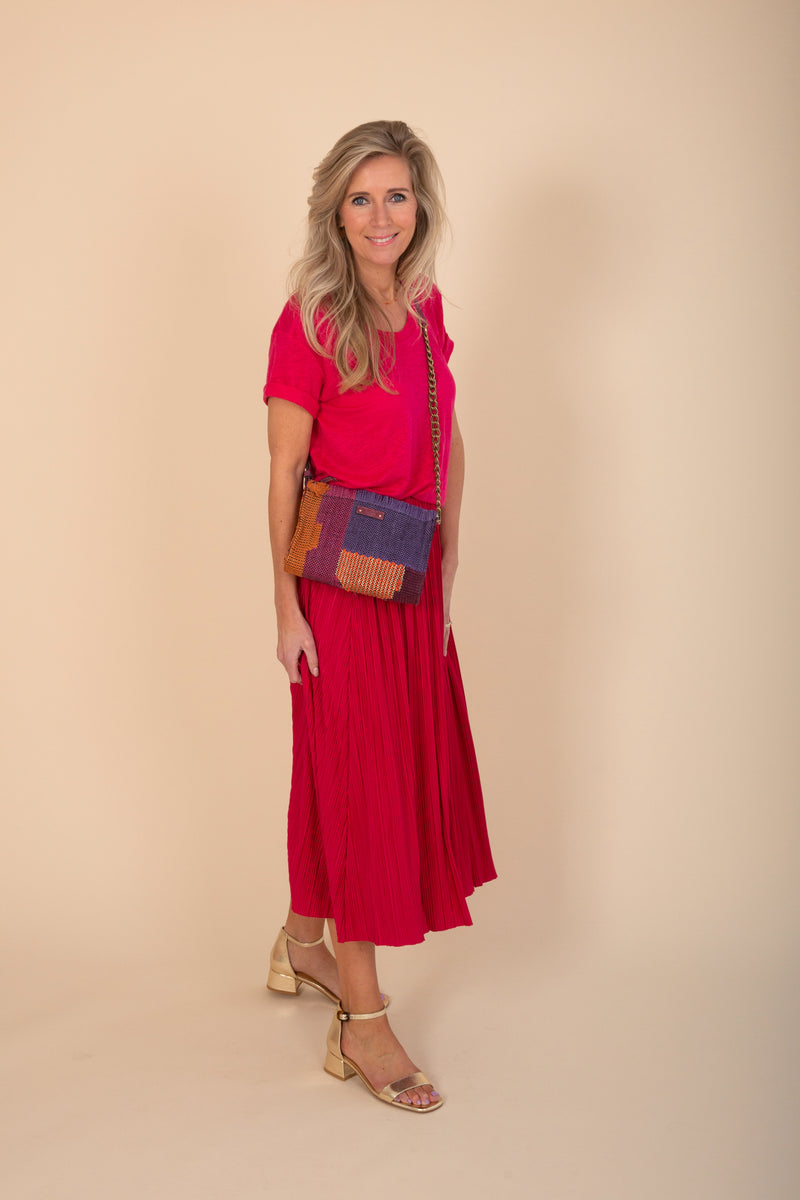 Uma skirt cerise
