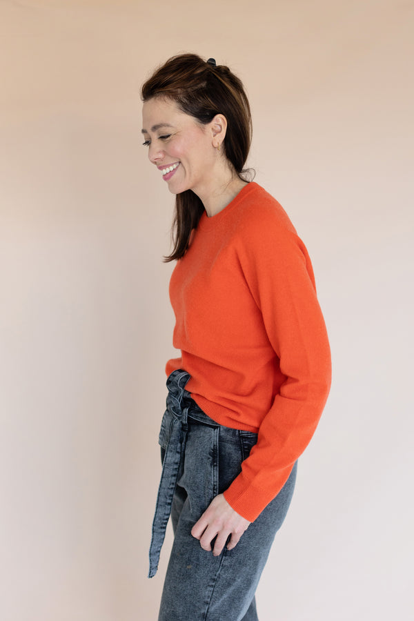 Boston knit cashmere spicy orange